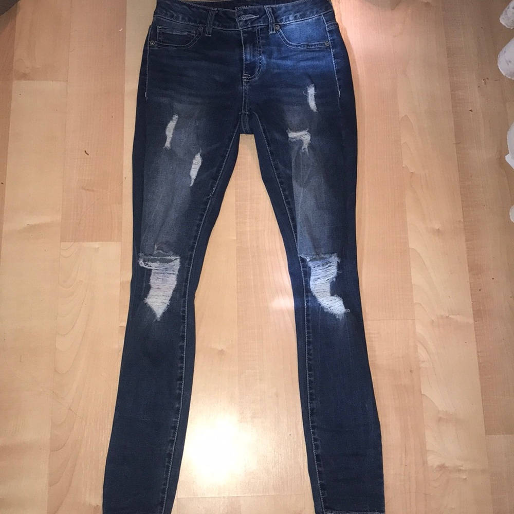 dark wash skinny jeans